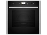 NEFF B64FS31N0 Einbau-Dampfbackofen N90, Integrierbarer Backofen 60 x 60cm, Slide&Hide, Full Touch TFT-Display, Favorit, Soft Open & Close, Schwarz