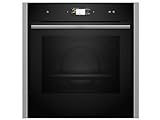 NEFF B64FS31N0 Einbau-Dampfbackofen N90, Integrierbarer Backofen 60 x 60cm, Slide&Hide, Full Touch TFT-Display, Favorit, Soft Open & Close, Schwarz