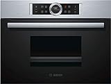 Bosch CDG634AS0 Serie 8 Dampfgarer, 45 x 60 cm, 1,3 L Wassertank, AutoPilot 20 20 Automatikprogramme, TFT-Touchdisplay, intuitiver Bedienring, SoftClose und SoftOpen, Leeranzeige Wassertank